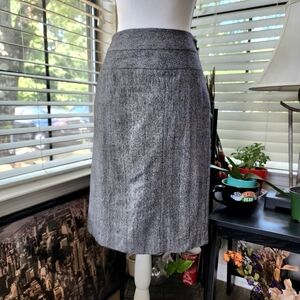 Anne Klein Gray Pencil Skirt Knee-Length Work